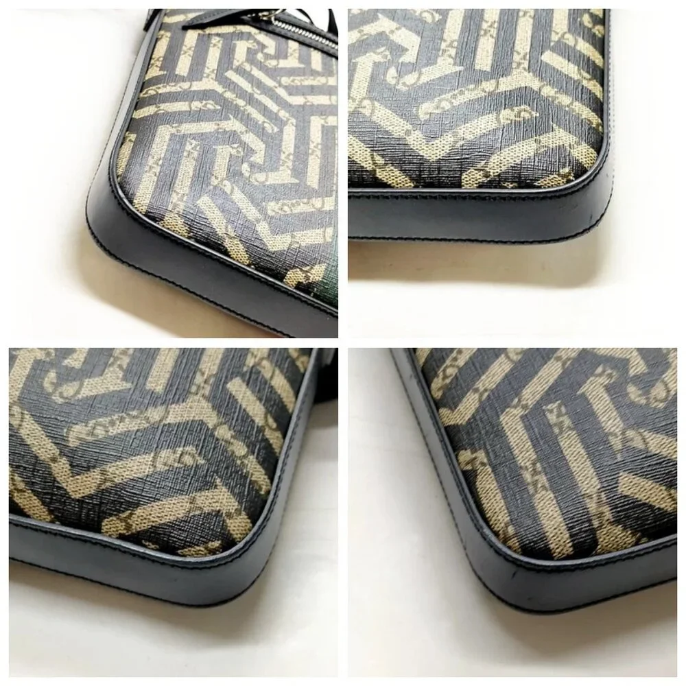 Gucci Shoulder Bag Black PVC 810-080725 - Picture 6 of 13